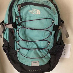 North Face Borealis Teal and Purple Back Pack